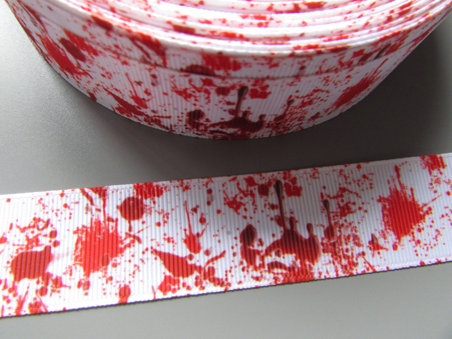 Zombie Blood Splatter Horror Grosgrain Ribbon x 1 metre | Etsy