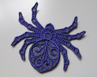 Embroidered Spider Lace Applique