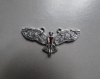 Silver Owl Connector Jewellery Charm Steampunk
