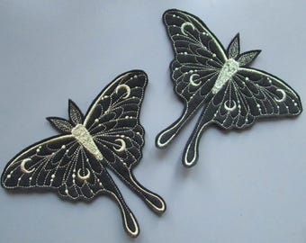 Luna Moth Embroidered  Sew on Applique Patch