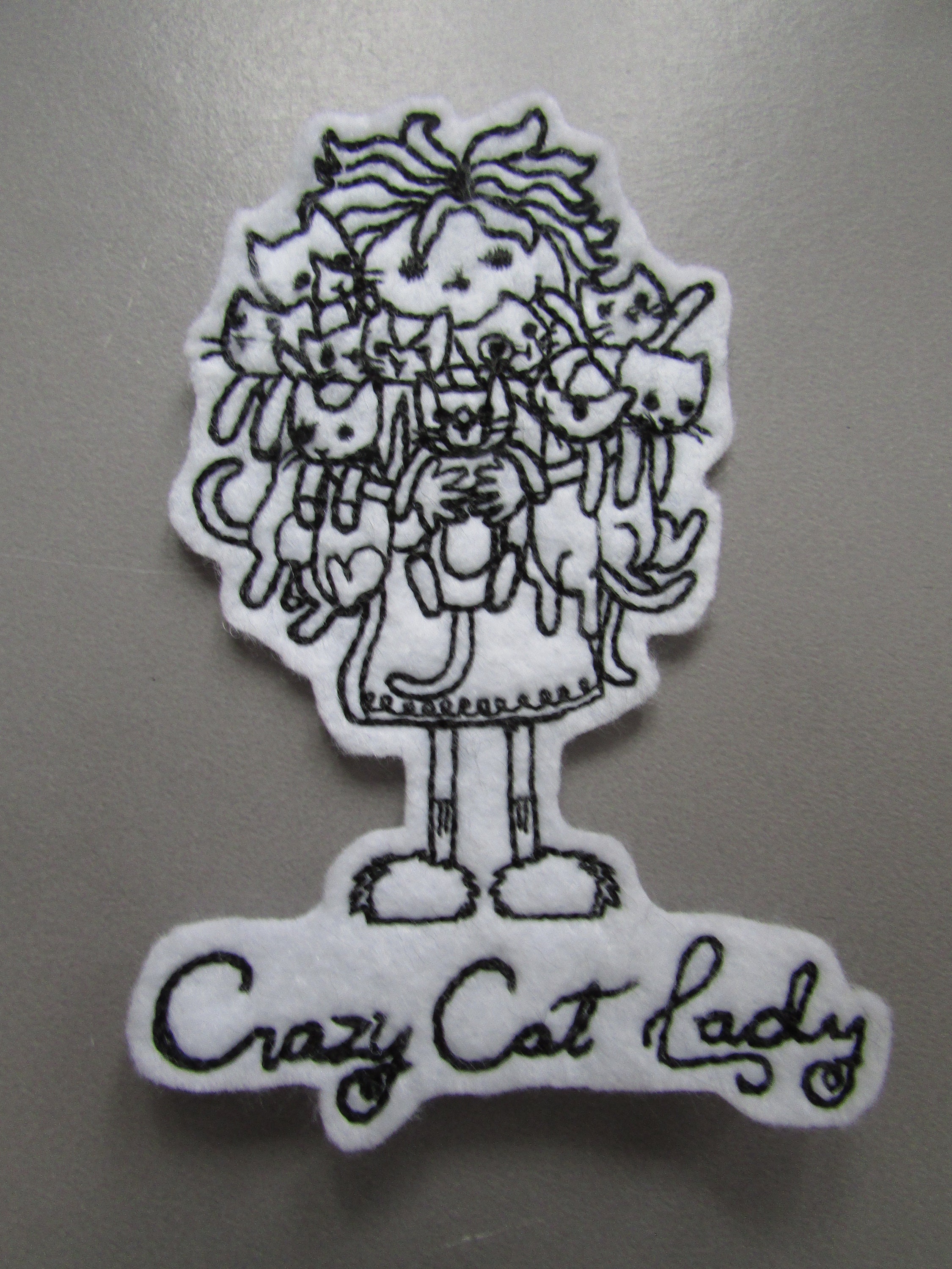 Crazy Cat Lady Embroidered Sew on Applique Patch - Etsy