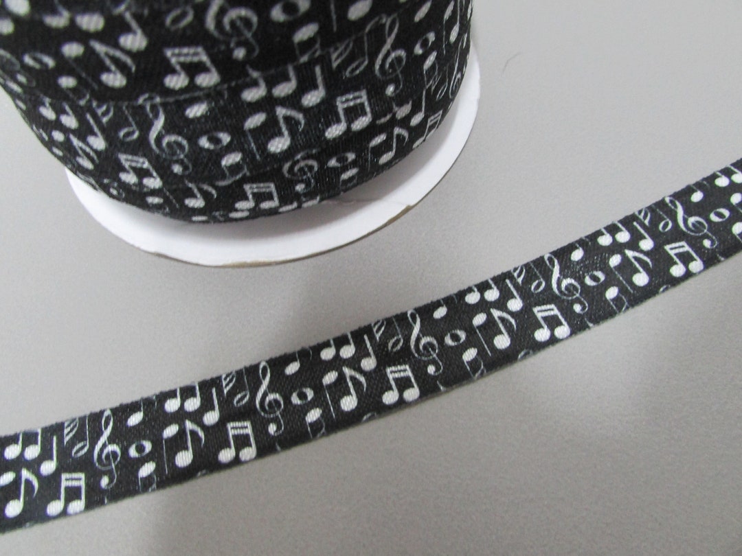 Music Notes Fold Over Elastic X 1 Metre - Etsy