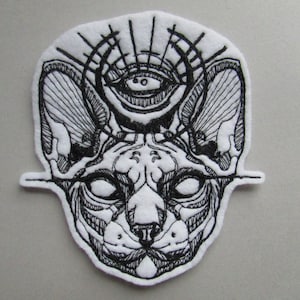 Sphynx Katze Gestickter Aufnäher