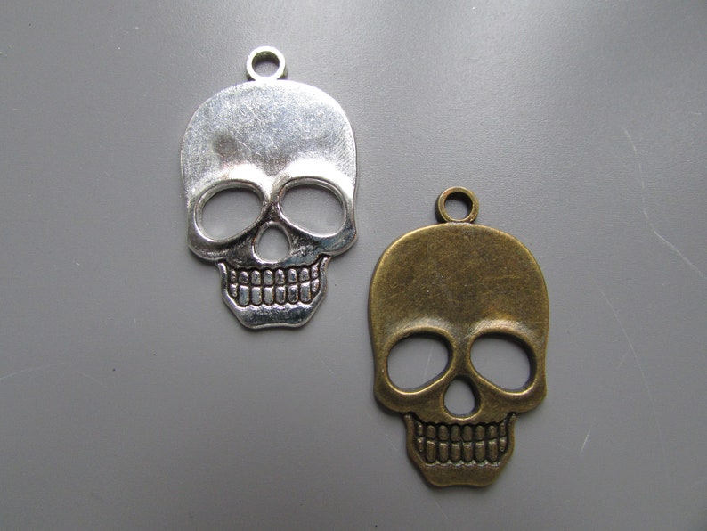 Large Skull Jewellery Making Charm Pendant Etsy