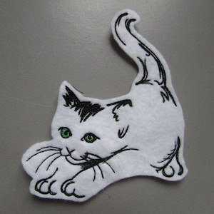 Katze gestickt Aufnäher Applikation