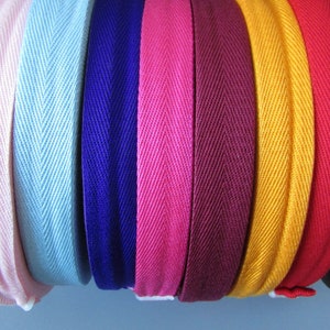 Herringbone Twill Tape 25mm 1&quot; 18 Colours Craft/ Apron/Dog Collar