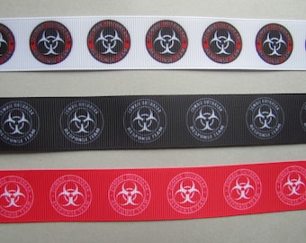 Zombie Outbreak Response Team Grosgrain Ribbon x 1 metre available in 3 colours