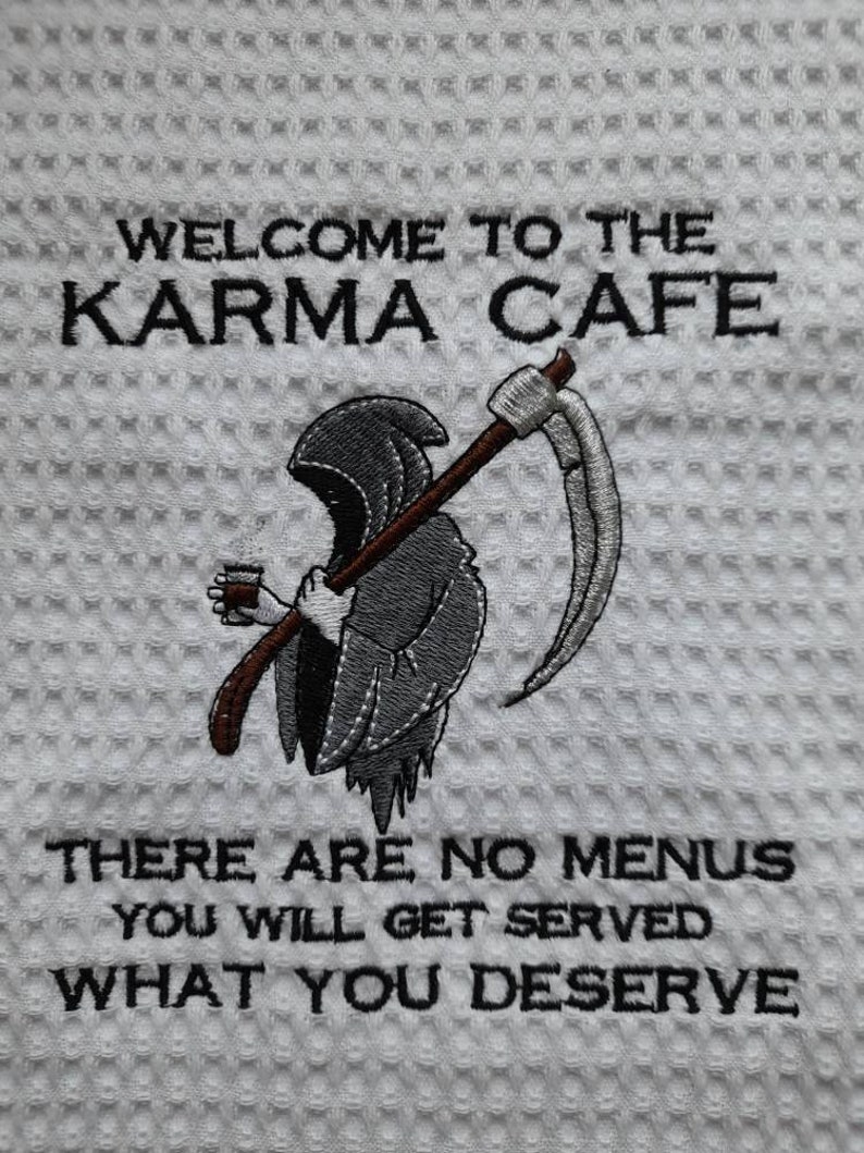 LestatCouture Karma Cafe Tea Towel - Thumbnail 2