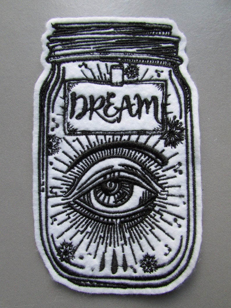 40% OFF Cheap Sale Mystic dream eye fortune telling Embroidered on Rare Sew Appliqu jar
