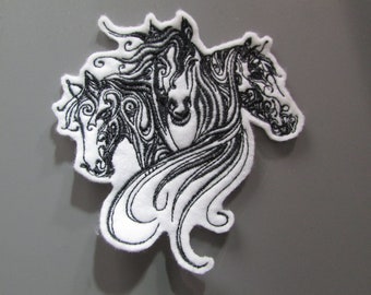 Horse Embroidered  Sew on Applique Patch