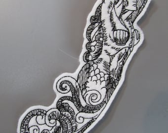 Mermaid Embroidered  Sew on Applique Patch