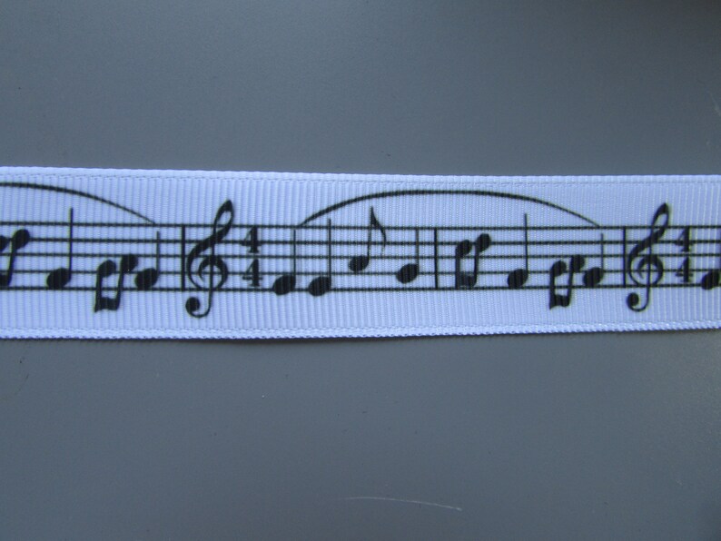 Music Note Ribbon Pattern Piano Keys Music Notes 2.5cm Grosgrain Ribbon X 1 Metre - Etsy