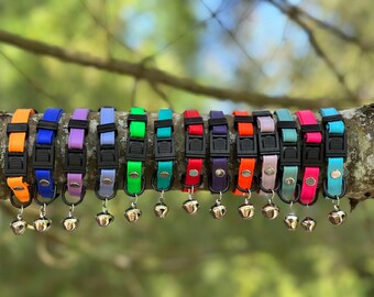 Biothane Breakaway Cat Collar, Waterproof Kitten Collar with Bell