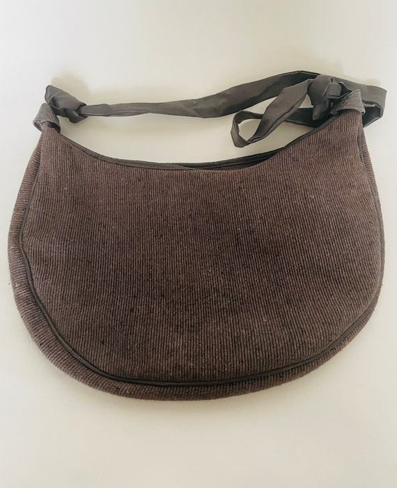Grey Patchwork 1980’s Hobo Bag - image 6
