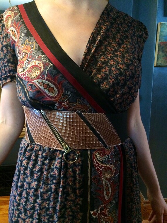 Snakeskin 1980's Cinch Belt
