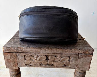 Coach Vintage Black Leather/ Zip Slim Pouch Waist Bag - Etsy