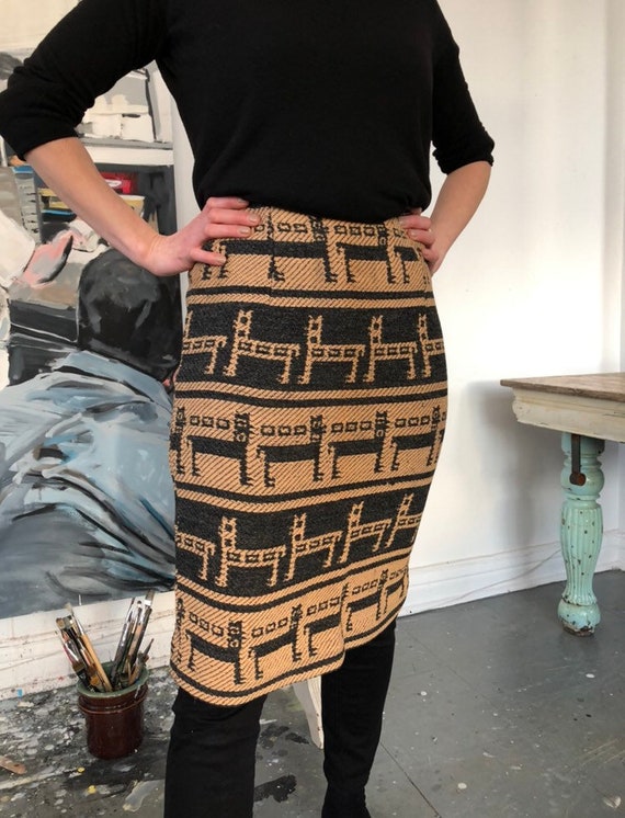 Wool 1960's Wiggle Skirt