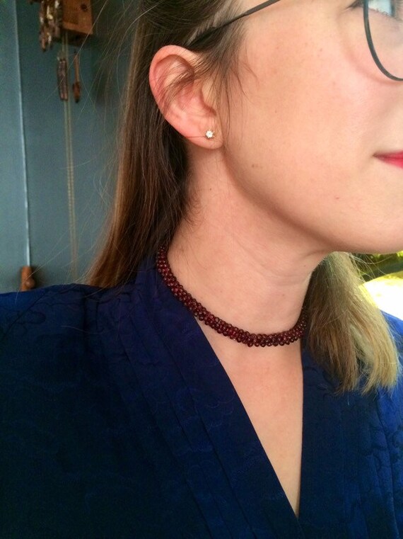 Authentic Garnet Choker