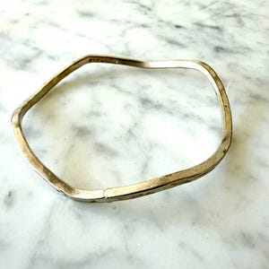 Vintage Mexican Sterling Silver Folk Art Cuff Bracelet | 925 Silver Hand Forged Bangle | Artisan Bird Motif Bracelet | Rustic Modern Jewelry