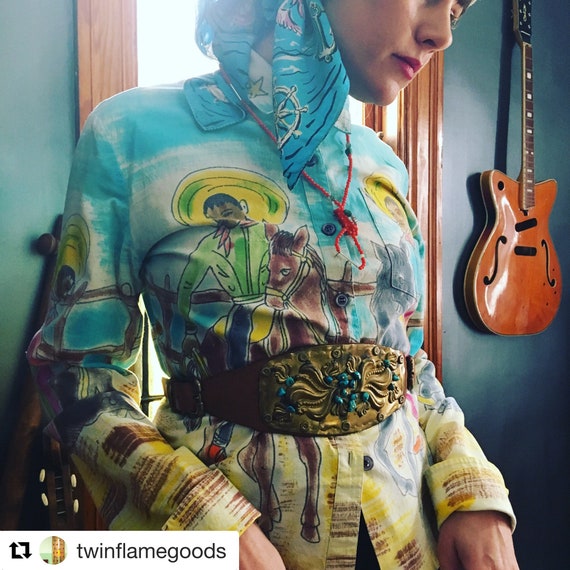 Authentic 1980's Hand Painted Paul Ropp Shirt