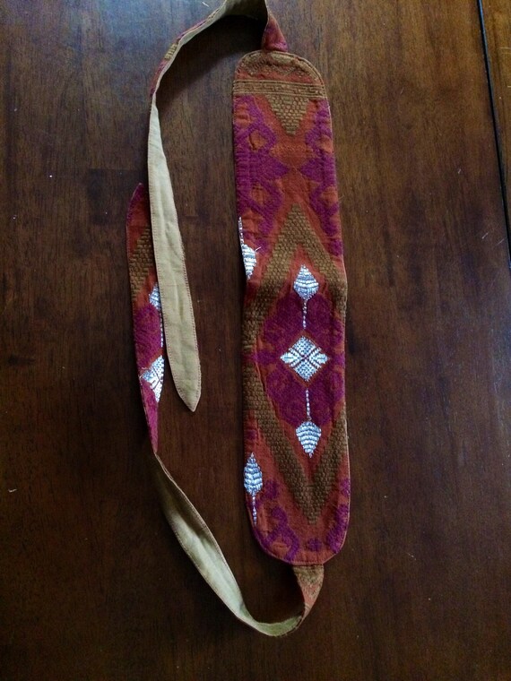 1970's Obi Style Fabric Belt - image 3