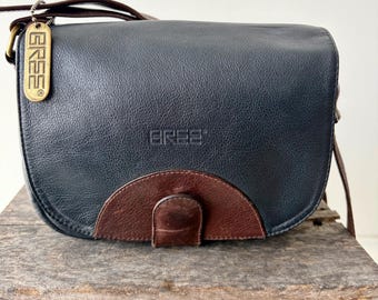 Vintage BREE Black Leather Backpack — German Design, 2000s Urban