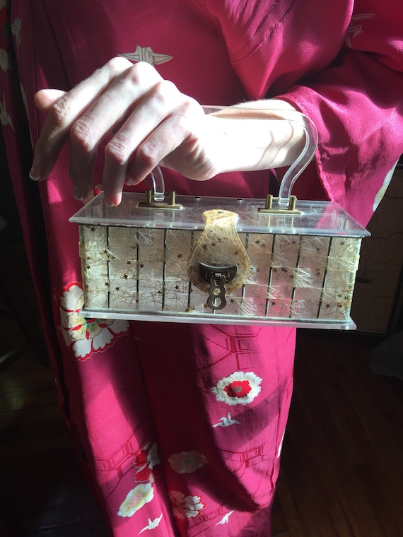 Lucite Box Purse.