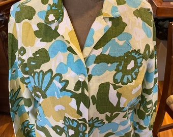 Blazer estelar 'Creative Pantino' de lino floral de los años 60