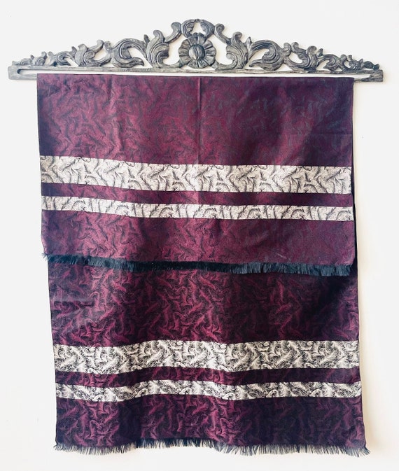 1940's Large Silk Gentleman's Smoking Scarf - image 1