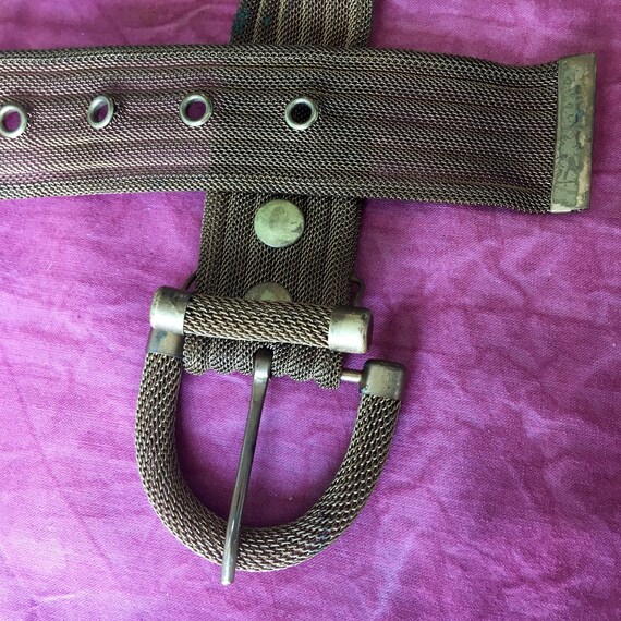 1940's Brass Woven Belt - image 4