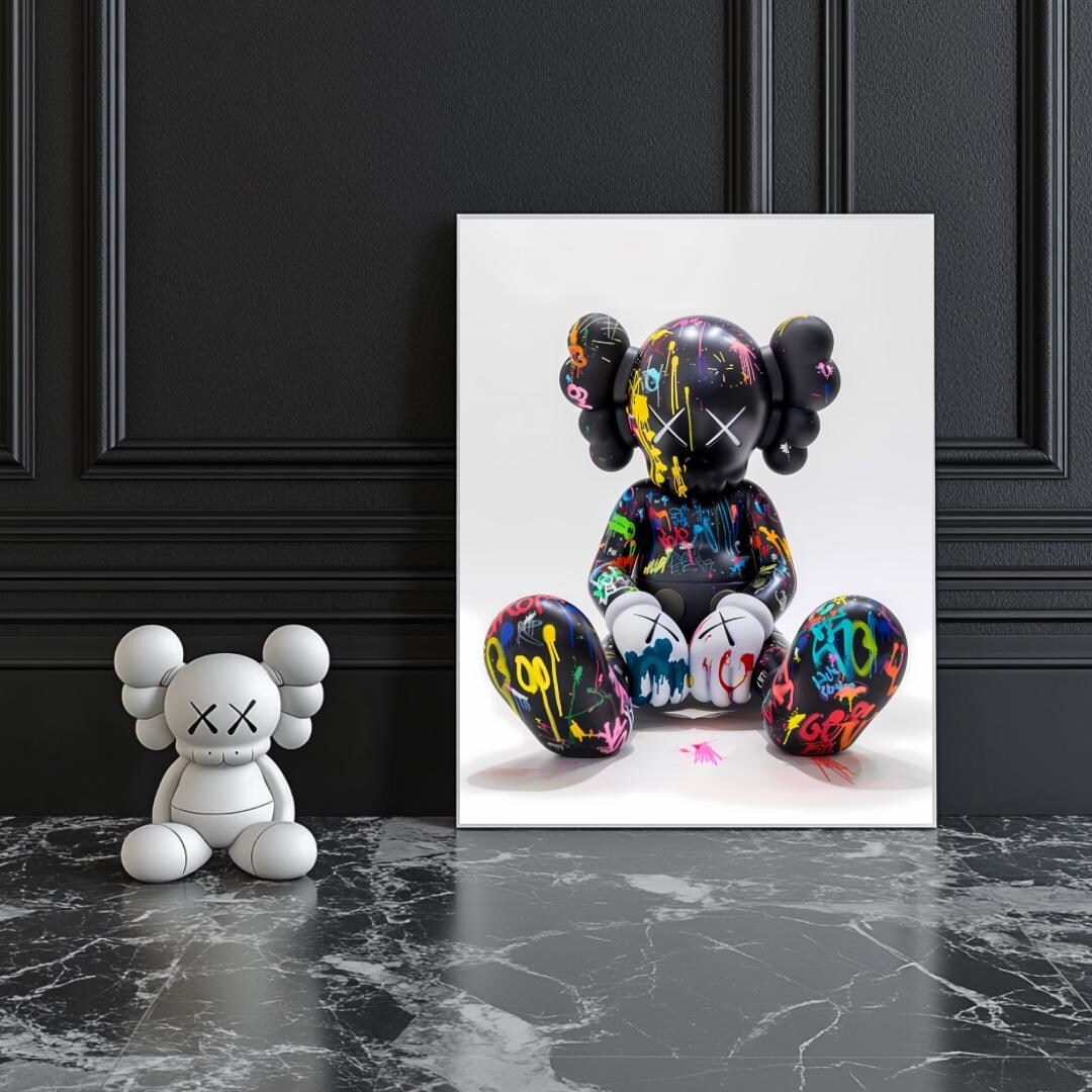 Kaws Figure Poster | Kaws Poster Print | Kaws Wall Art