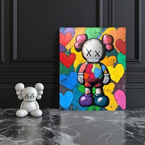 Kaws Poster - Hypebeast Toys Wall Art, Printable Minimalist Decor, Digital Download Kaws Figure Art, Unique Gift for Boyfriend