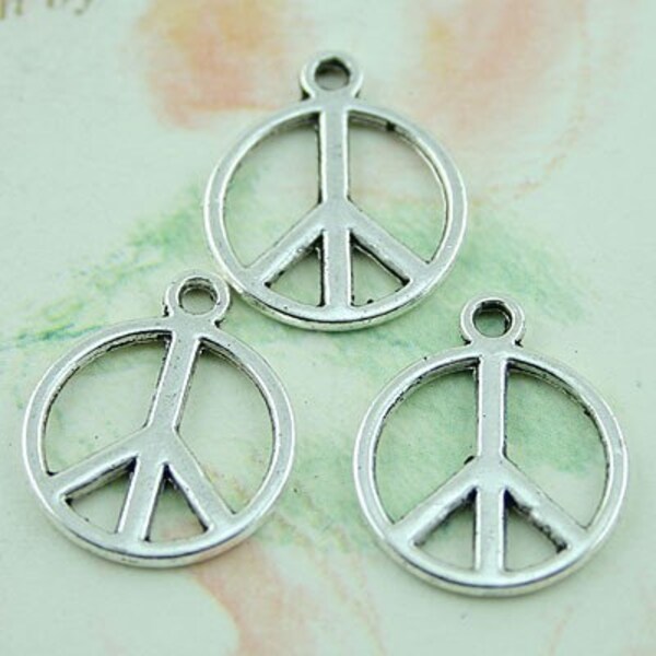 Peace symbol charms set of 8
