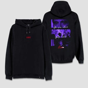 Kultige Film Scarface Zitate Die Augen Chico Vorne und Hinten Gedruckt Hoodie Retro Vintage Sweatshirt
