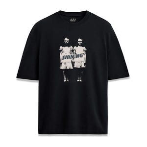 Iconic Film The Shining Movie Twin Girls Design Tshirt, Premium Printed Unisex Tee Shirt