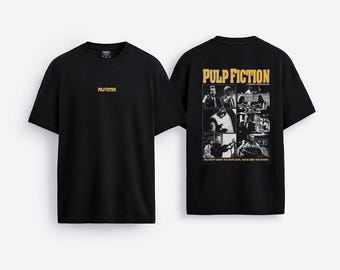 Pulp Fiction Movie Scenes T-Shirt, Front & Back Print