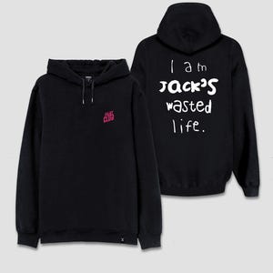 Sudadera con capucha estilo punk, retro, vintage, con estampado frontal y posterior de la película "El club de la lucha", con citas de la vida desperdiciada de Jack