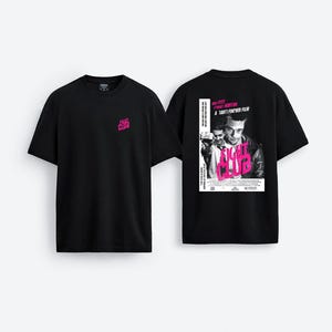 Camiseta premium unisex con estampado frontal y posterior de la icónica película Fight Club
