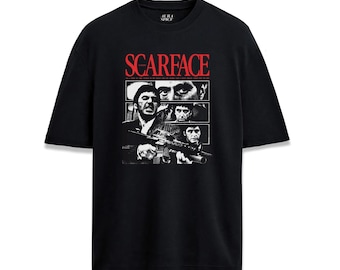 Kultiger Film Scarface Zitate Design Front Gedruckt T-Shirt, Unisex Shirt Premium Tshirt