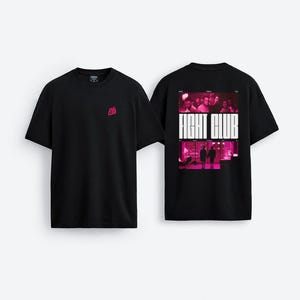 Camiseta premium unisex con estampado frontal y posterior de la icónica película Fight Club Mischief Mayhem Soap