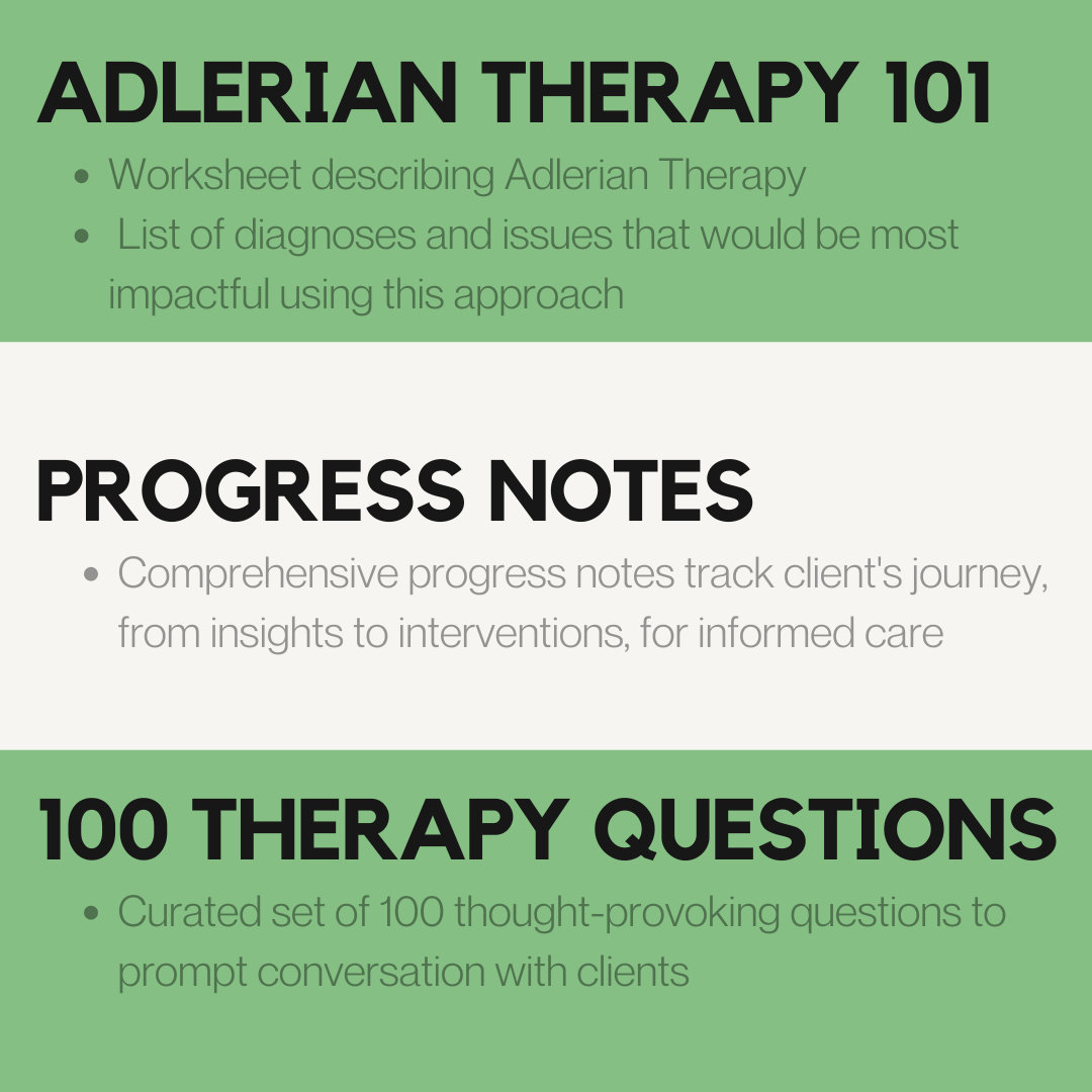 Adlerian Therapeutic Toolkit: Therapy Questions, Progress