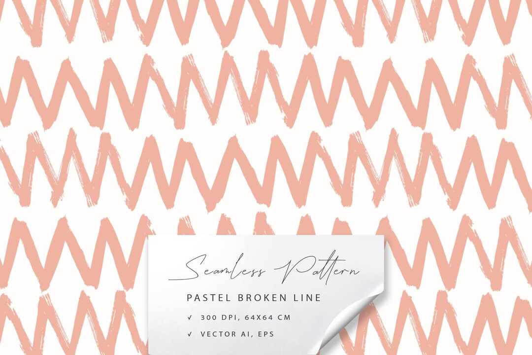 Pastel Broken Line. Digital Seamless Pattern Design. - Etsy