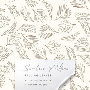 Falling Leaves. Digital seamless pattern design.