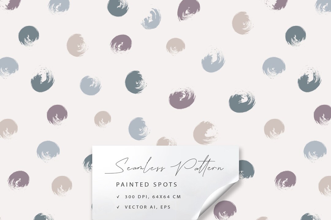 Patterning Spots Painted Spots. Digital Seamless Pattern Design. - Etsy
