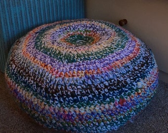 Crochet floor pillow