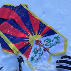 Graduierung Schärpe/Stola mit tibetischer Flagge | Personalisierte Abschluss Stola | Begrenzte Stückzahl