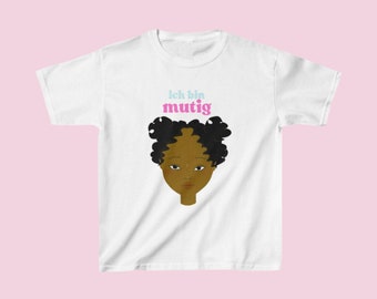 Ich bin mutig T-Shirt Mädchen Kinder mutige Mädchen Selbstbewusstsein fröhlich weiß mit buntem Aufdruck