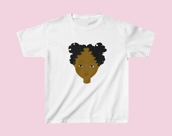T-Shirt Mädchen kurzarm Kinder-T-Shirt schönes handgefertigtes Design T-Shirt mit Mädchen als Aufdruck