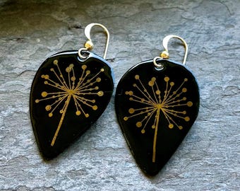 Handmade Enamel Earrings, Artisan Earrings, Handmade Earrings, Enamel Earrings, Glass Earrings