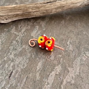 HANDMADE LAMPWORK BEADS, Earring Bead Pair, Glass Bead, Bead Pair, Earrings